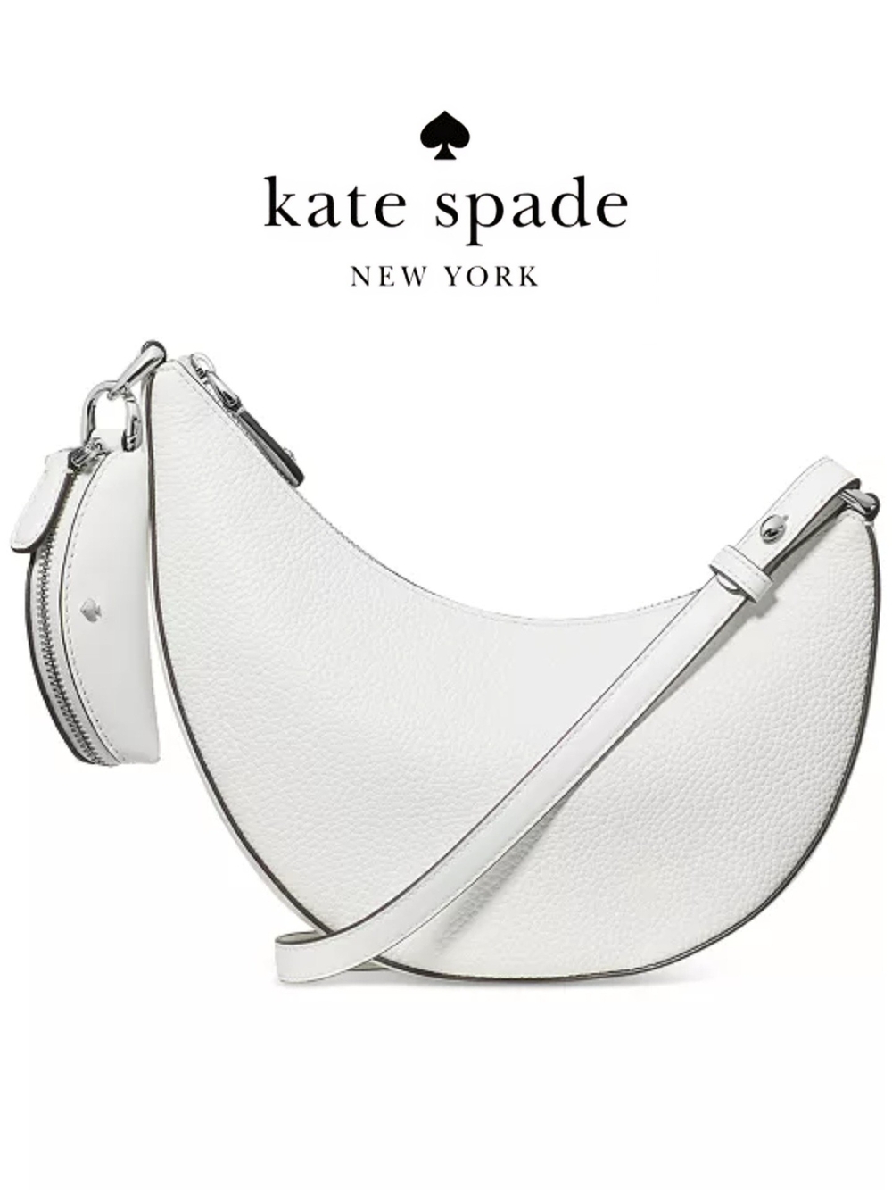 NWT Kate Spade Duo Mini White Leather Shoulder Bag with Dust Bag